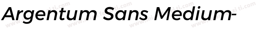 Argentum Sans Medium字体转换